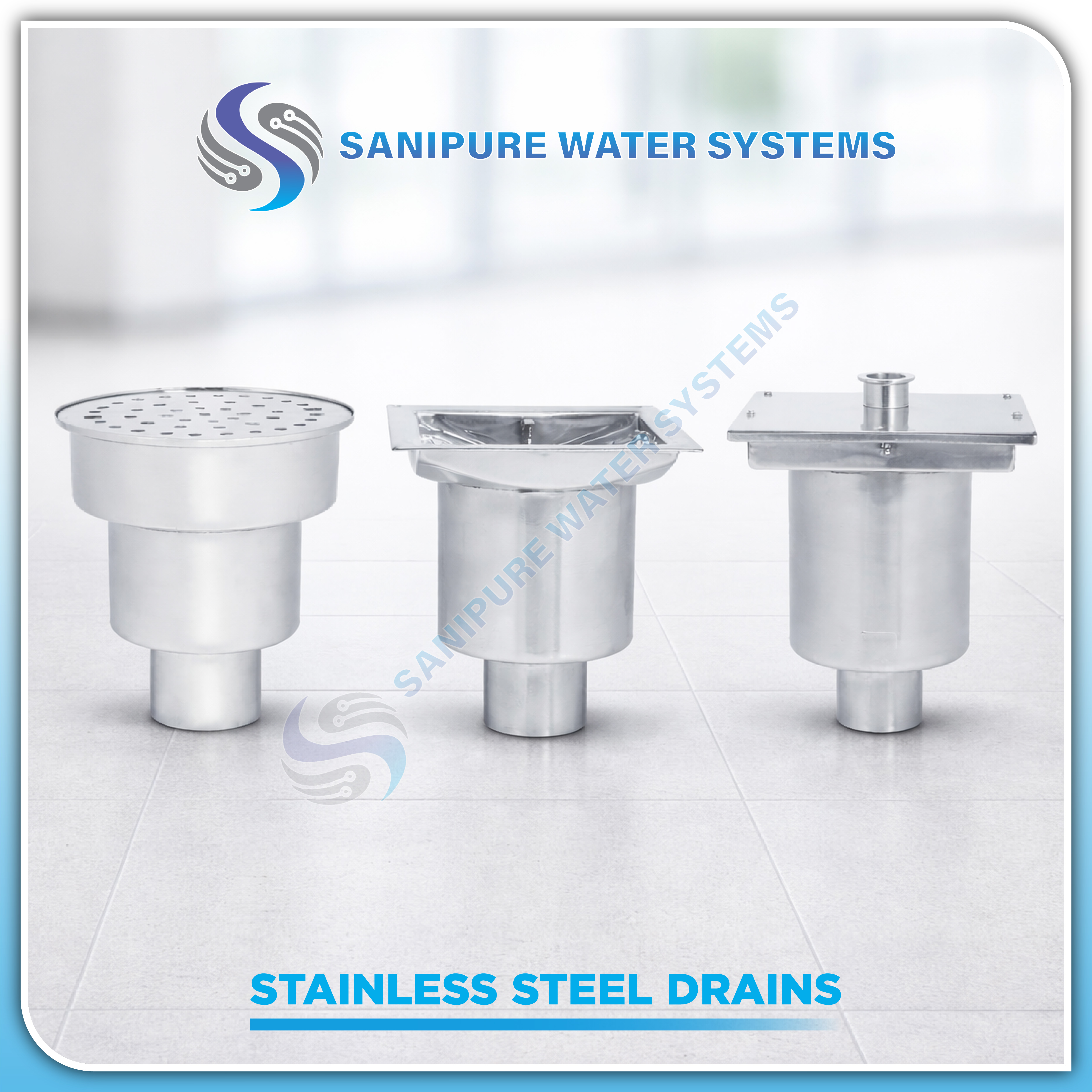 GMP compliant stainless steel floor drain for pharmaceutical cleanroom